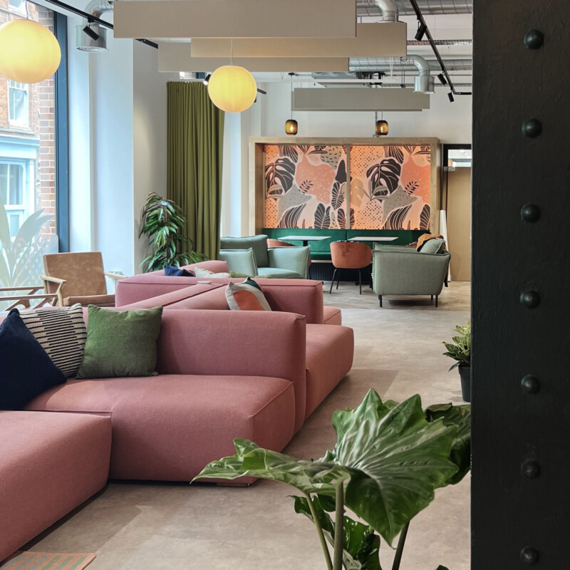 Runway East Shoreditch. Modular sofas in the breakout social area