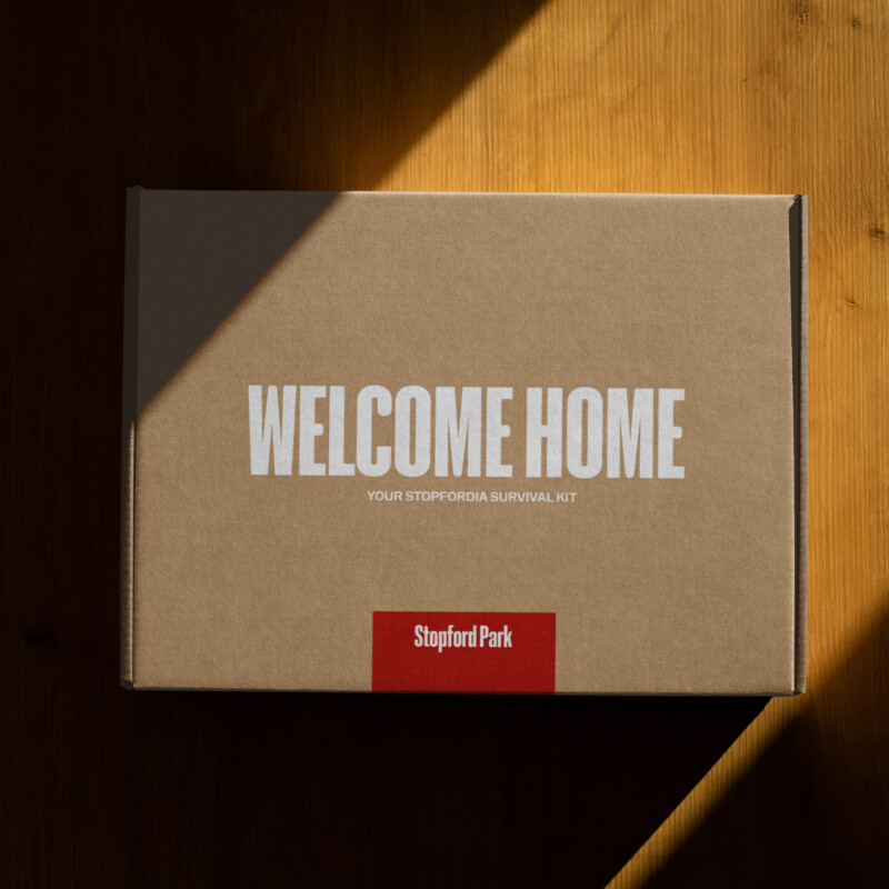 Stopford-park branded merchandise welcome box