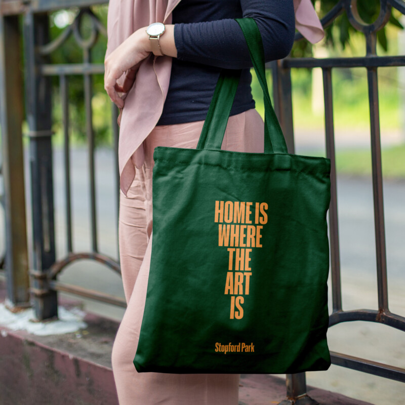 Stopford Park branding on tote bag merchandise