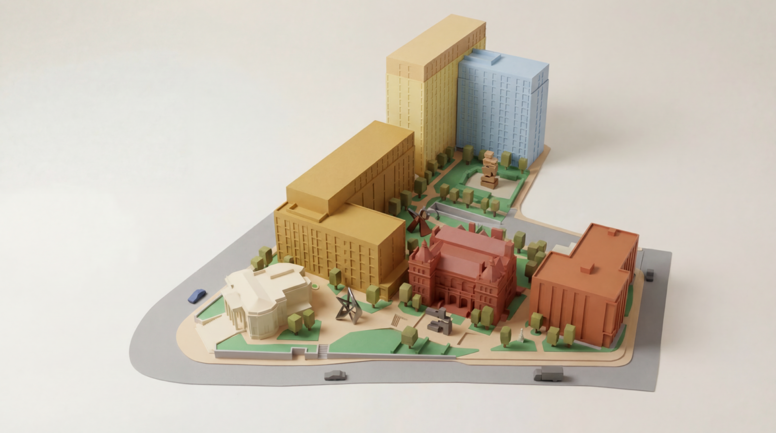 Block model of Stopford Park siteplan