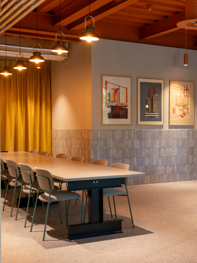 Custom furniture, wall tiles and curated artwork at TMT Group HQ workspace