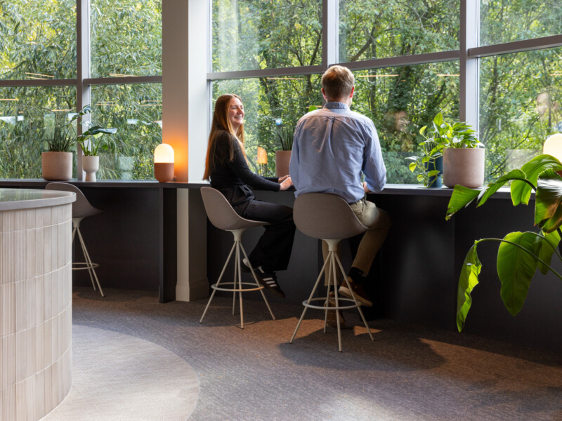 Window seat in breakout zone in TMT Group HQ workspace