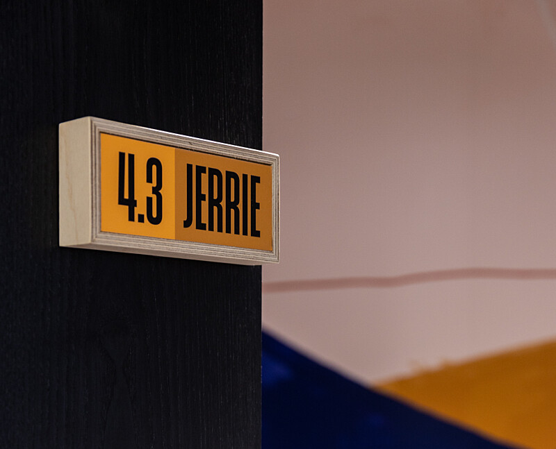 Bespoke meeting room signage at Runway East London Bridge